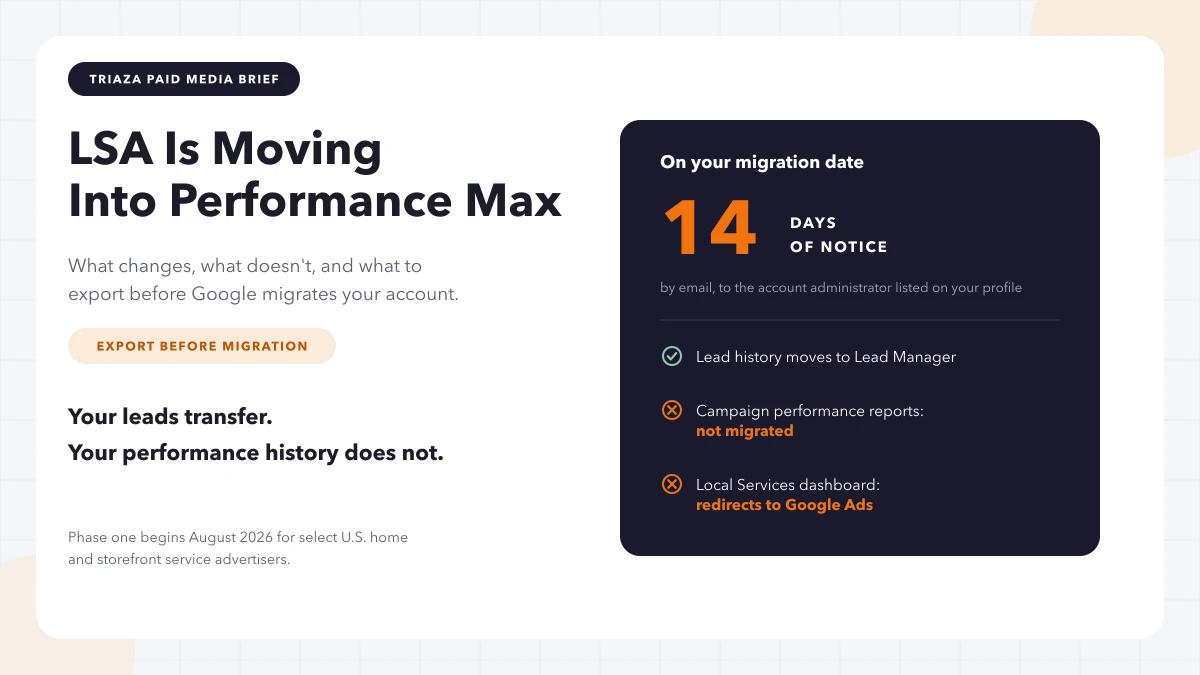 Google Is Folding Local Services Ads Into Performance Max: Export Your Reports First